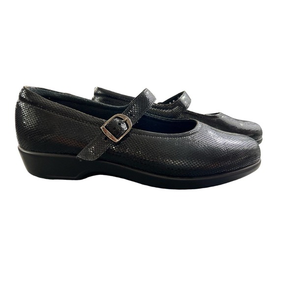 Tripad SAS Womens Black Mary Jane Shoes Leather Comfort Foot Bed Size 8 - Picture 7 of 7